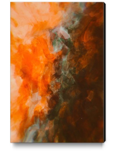 abstract splatter brush stroke painting texture background in brown orange Canvas Print by Timmy333