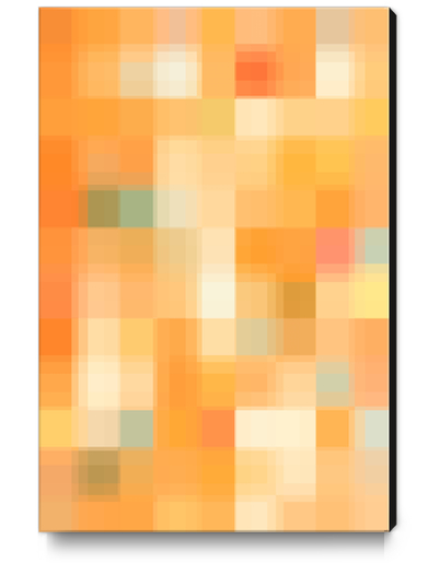 graphic design pixel geometric square pattern abstract background in orange blue Canvas Print by Timmy333