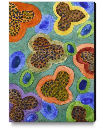 Summerly Blossoms and Olives Pattern  Canvas Print by Heidi Capitaine