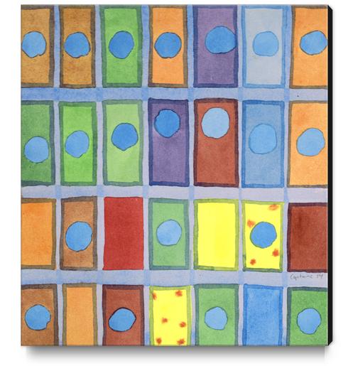 Blue Circles Passing Through Canvas Print by Heidi Capitaine