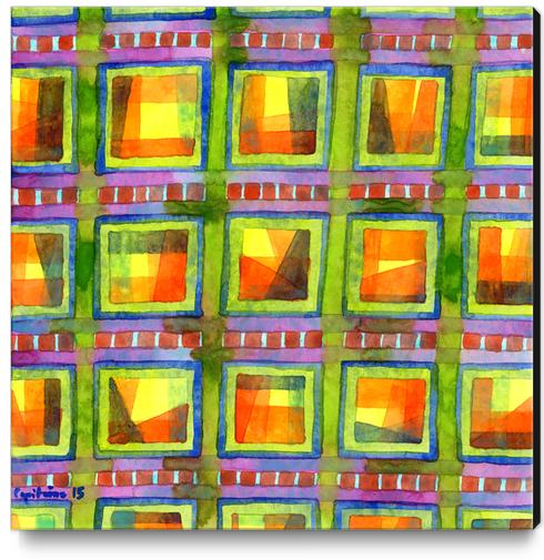 Light behind colorful geometric Windows  Canvas Print by Heidi Capitaine