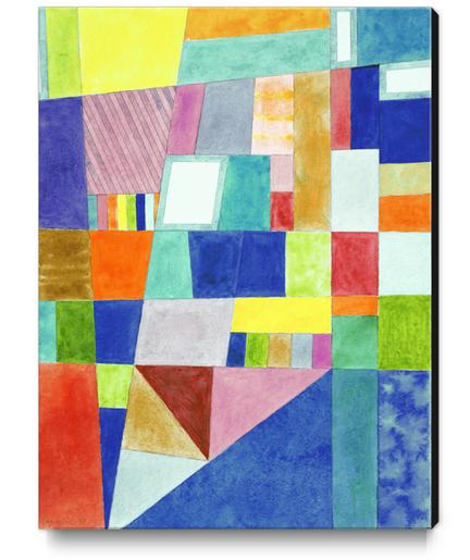 Colorful Abstract with Slantings and Windows  Canvas Print by Heidi Capitaine