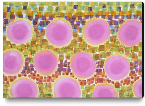 Pink Soft Circles Canvas Print by Heidi Capitaine