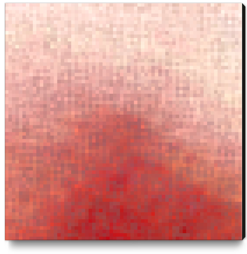 graphic design geometric pixel square pattern abstract in red Canvas Print by Timmy333