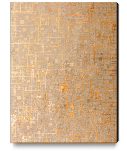 brown geometric square pattern art abstract background Canvas Print by Timmy333