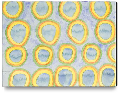 Filled Rainbow Circles Canvas Print by Heidi Capitaine