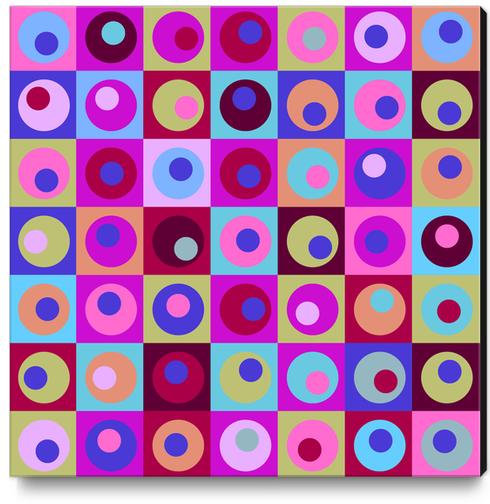 Circles in Squares Pattern Canvas Print by Divotomezove