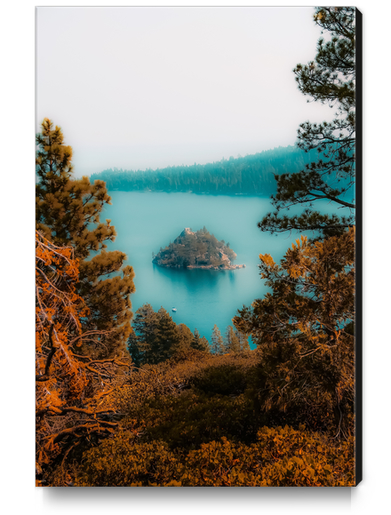 Beautiful island view at Emerald Bay Lake Tahoe California USA Canvas Print by Timmy333