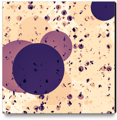 geometric circle shape abstract background in brown and purple Canvas Print by Timmy333