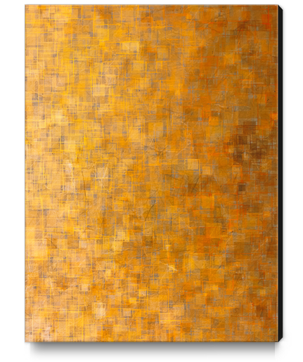 brown geometric square pixel pattern abstract background Canvas Print by Timmy333