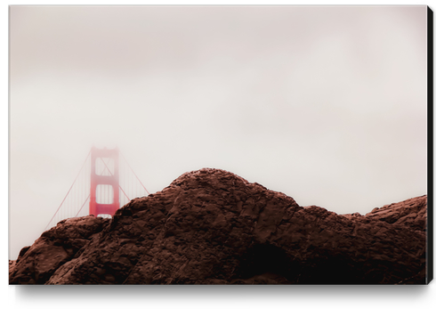 Golden Gate Bridge San francisco California USA with foggy sky Canvas Print by Timmy333