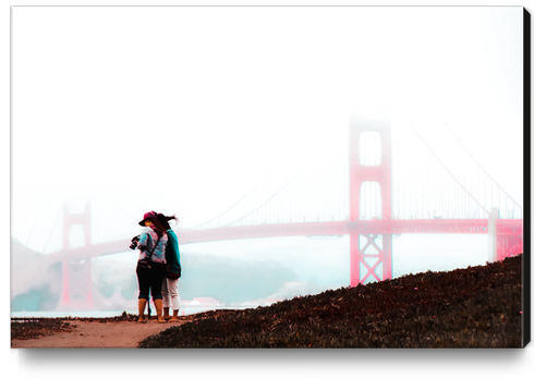 foggy day at Golden Gate Bridge, San Francisco, USA Canvas Print by Timmy333