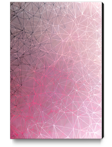 fractal geometric line pattern abstract art in pink Canvas Print by Timmy333