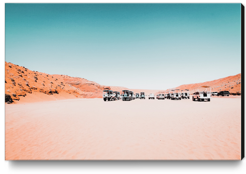 Parking lot in the desert at Antelope Canyon Arizona USA Canvas Print by Timmy333