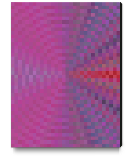 geometric square pixel pattern abstract background in pink and blue Canvas Print by Timmy333