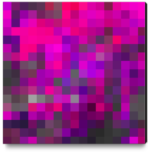 geometric pixel square pattern abstract background in purple pink Canvas Print by Timmy333