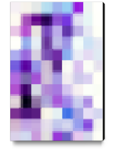 geometric pixel square pattern abstract background in purple blue Canvas Print by Timmy333