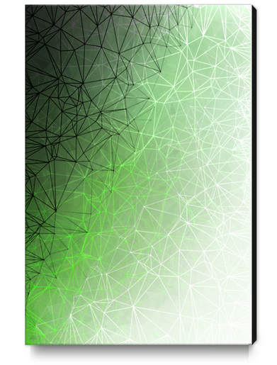 fractal geometric line pattern abstract art in green Canvas Print by Timmy333