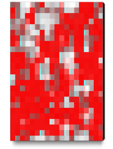 graphic design geometric pixel square pattern abstract background in red blue Canvas Print by Timmy333