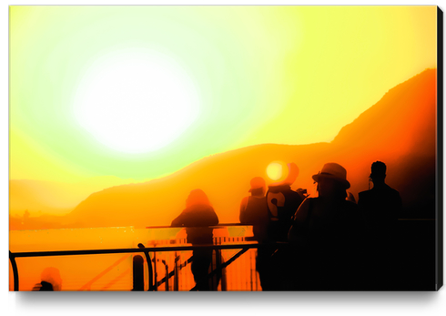 sunset sky light in summer at Los Angeles, California, USA Canvas Print by Timmy333