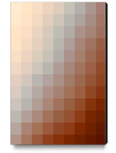 brown graphic design geometric pixel square pattern abstract background Canvas Print by Timmy333