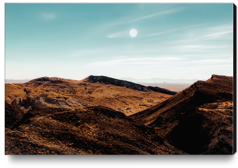 summer desert with blue sky at Red Rock Canyon state park, California, USA Canvas Print by Timmy333