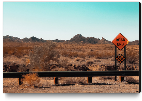 Mountains in the desert on the road trip in USA Canvas Print by Timmy333