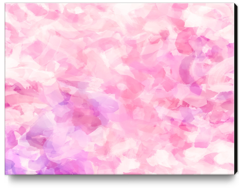 splash painting texture abstract background in pink Canvas Print by Timmy333