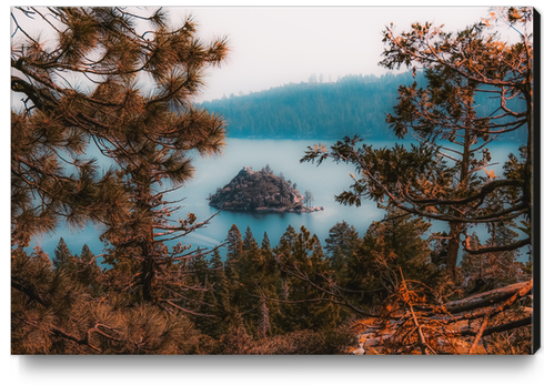 Beautiful scenic at Emerald Bay Lake Tahoe California USA Canvas Print by Timmy333