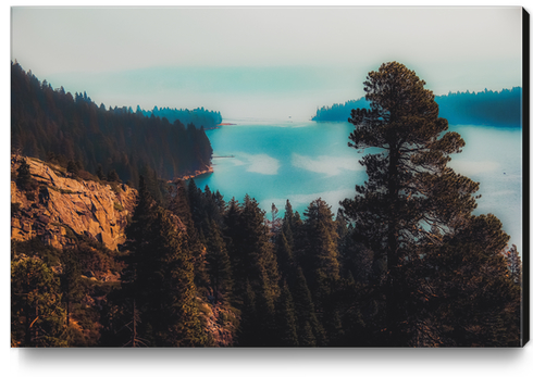 Beautiful lake view at Emerald Bay Lake Tahoe California USA Canvas Print by Timmy333