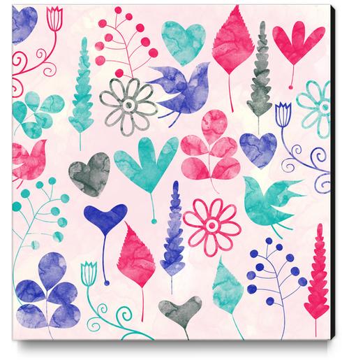 LOVELY FLORAL PATTERN X 0.4 Canvas Print by Amir Faysal