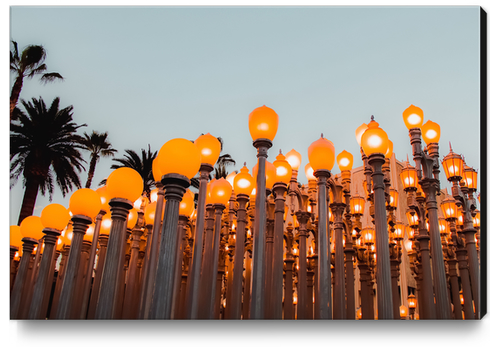 Urban Light at LACMA Los Angeles California USA Canvas Print by Timmy333