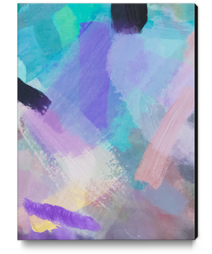 brush painting texture abstract background in blue pink purple Canvas Print by Timmy333