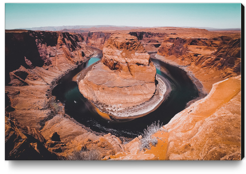 Horseshoe Bend and river view at Arizona USA Canvas Print by Timmy333