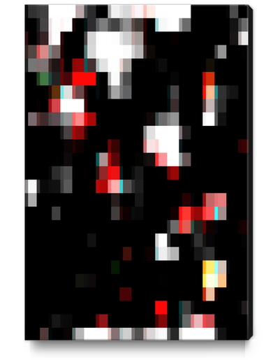 graphic design pixel geometric square pattern abstract background in red black Canvas Print by Timmy333