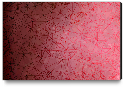 fractal graphic design geometric line pattern abstract background in red Canvas Print by Timmy333