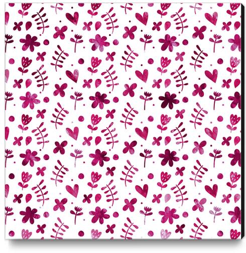 LOVELY FLORAL PATTERN X 0.6 Canvas Print by Amir Faysal