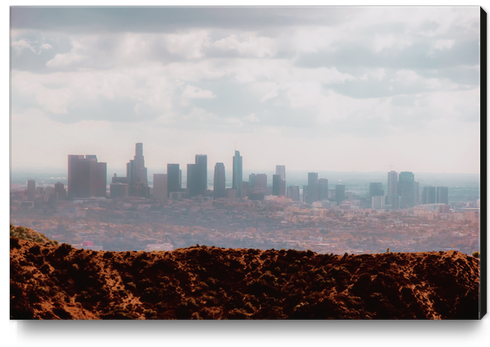 City view with cloudy sky from Los Angeles California USA Canvas Print by Timmy333