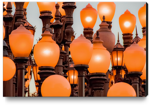 Urban Light at LACMA Los Angeles California USA Canvas Print by Timmy333