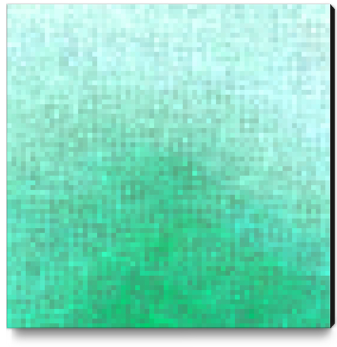 graphic design geometric pixel square pattern abstract in green Canvas Print by Timmy333