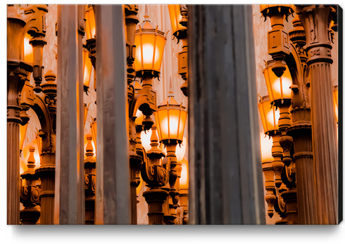 Urban Light at LACMA Los Angeles California USA Canvas Print by Timmy333