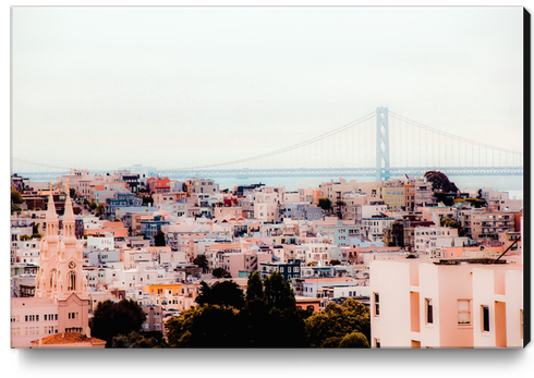 Buildings with bridge view at San Francisco California USA  Canvas Print by Timmy333