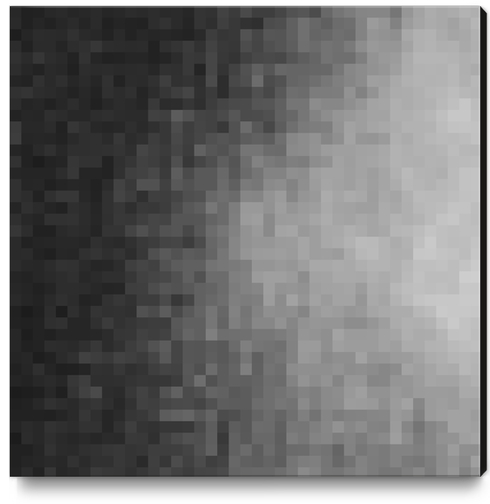 graphic design geometric pixel square pattern abstract background in black and white Canvas Print by Timmy333