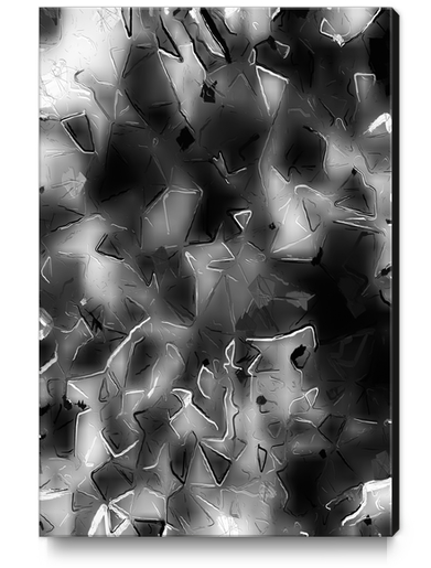 geometric painting texture abstract background in black and white Canvas Print by Timmy333