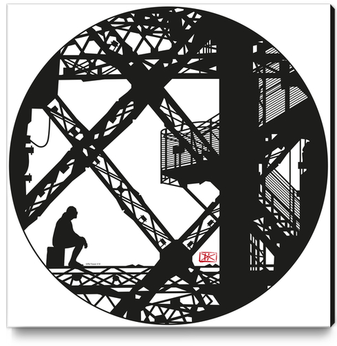 Eiffel tower #4 Canvas Print by Denis Chobelet