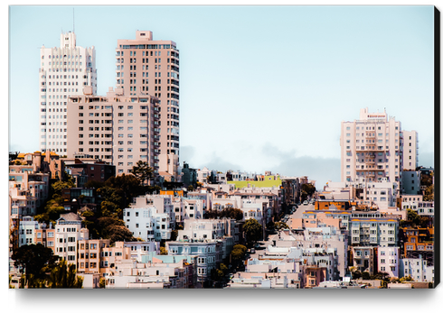 building with blue sky at San Francisco California USA  Canvas Print by Timmy333