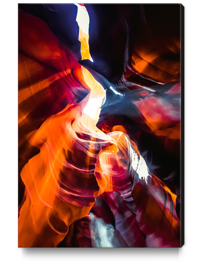 Sandstone abstract background at Antelope Canyon, Arizona, USA Canvas Print by Timmy333