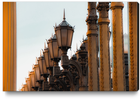 Urban Light at LACMA Los Angeles California USA Canvas Print by Timmy333