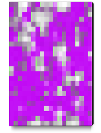 geometric pixel square pattern abstract background in purple Canvas Print by Timmy333