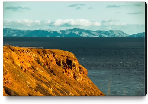 Ocean and mountains scenic at Rancho Palos Verdes California USA Canvas Print by Timmy333